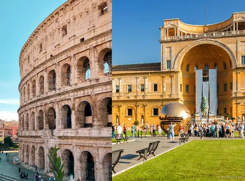 Itinerario di un giorno del tour combinato Colosseo e Musei Vaticani