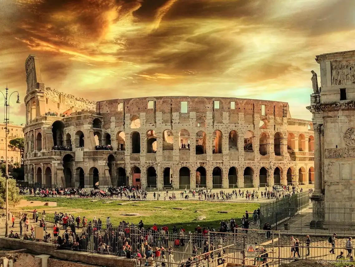 Guidet Colosseum-solnedgangstur i gyldent timelys