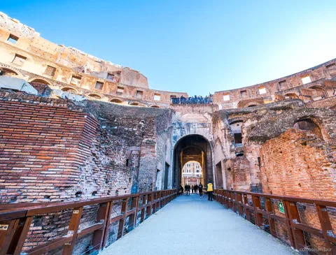 Colosseum underground tunnels visited on the small-group premium tour